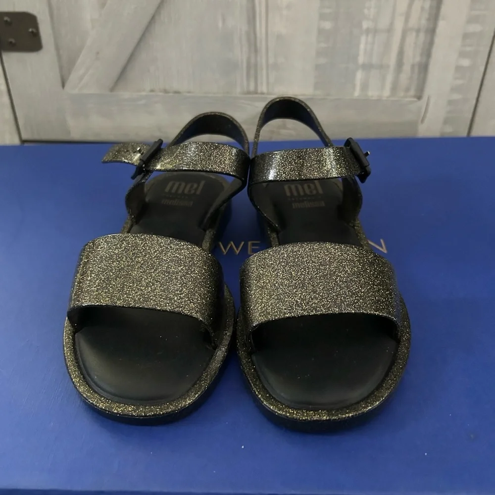 MINI MELISSA Sandals Glitter  Kid's Size 12 NEW